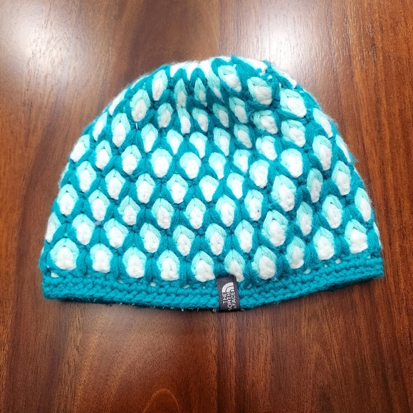 The North Face Kokomo Green Briar Hand Knit Fleece Lined Beanie Unisex One Size - Picture 1 of 6